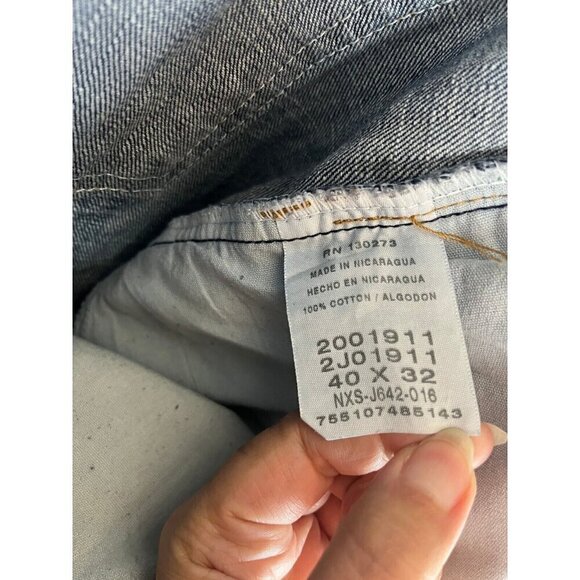 LEE Jeans Mens 40x32 Regular Straight Leg Blue Denim Vintage cowboy skater casua - Picture 10 of 11